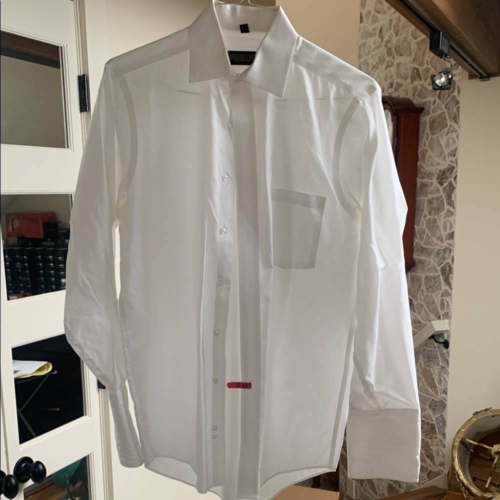 Classic White Dress Shirt with Pointed Collar French cuff Donald J. Trump Macy’s